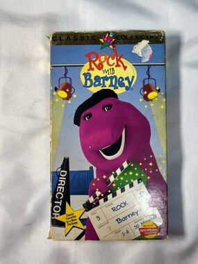Barney Rock With Barney VHS 1991 Sing Along Songs Purple Dinosaur RARE VTG Tape